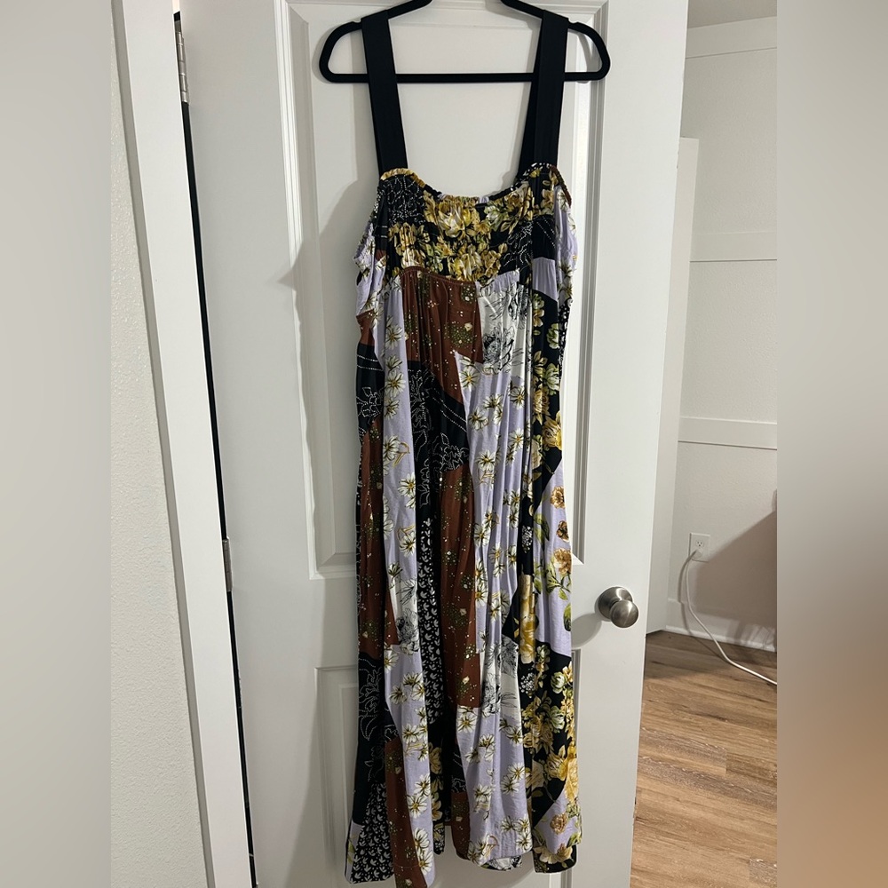 Anthropologie Maeve Floral Patchwork Maxi Dress
